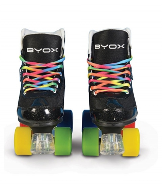 Kinder Rollschuhe Disco Roller RAINBOW