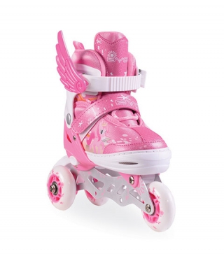 Kinder Inline-Skates 2 in 1 Set Ponny Pink